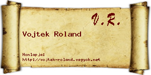 Vojtek Roland névjegykártya